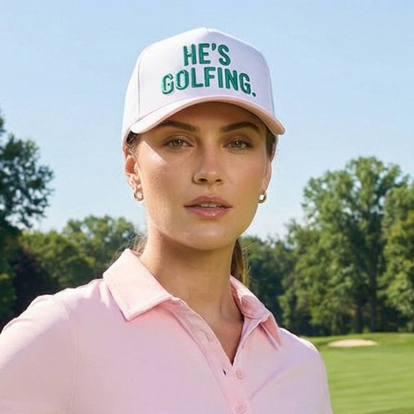 HE'S GOLFING 3D Trucker Hat