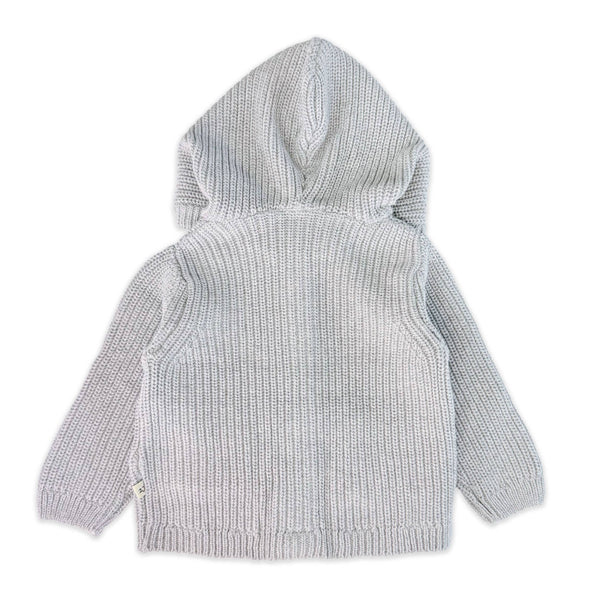 Milan Knit Hooded Button Jacket