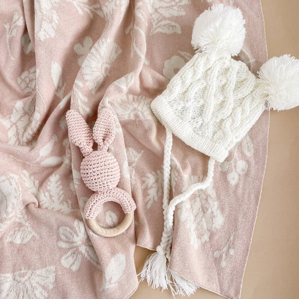 Teether Bunny Pink Rattle