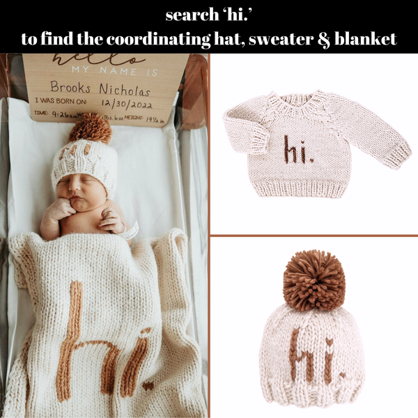 Hi. Baby Blanket Pecan