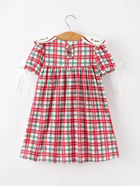 Christmas Plaid Wreath Dress