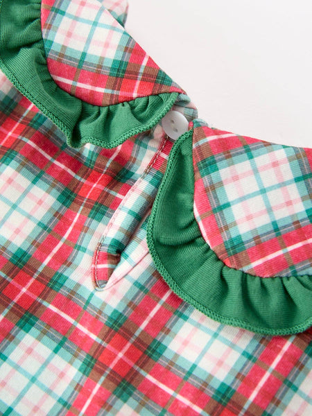 Christmas Tree Plaid Dress