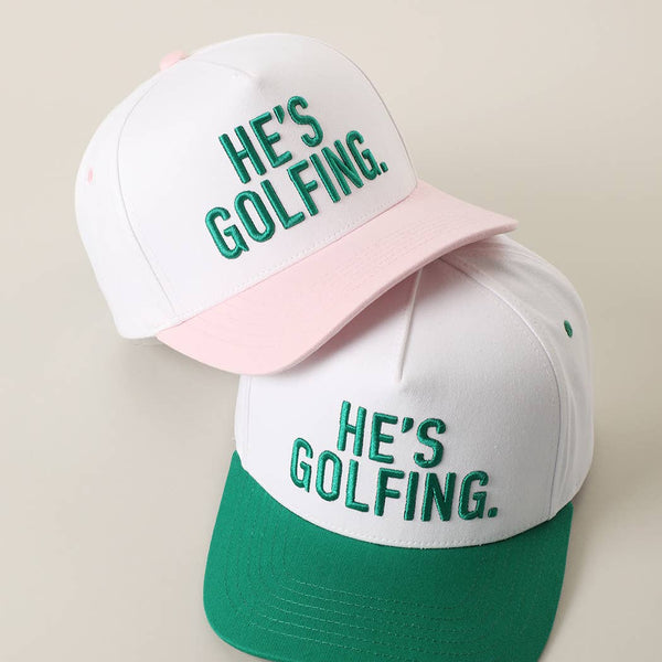 HE'S GOLFING 3D Trucker Hat