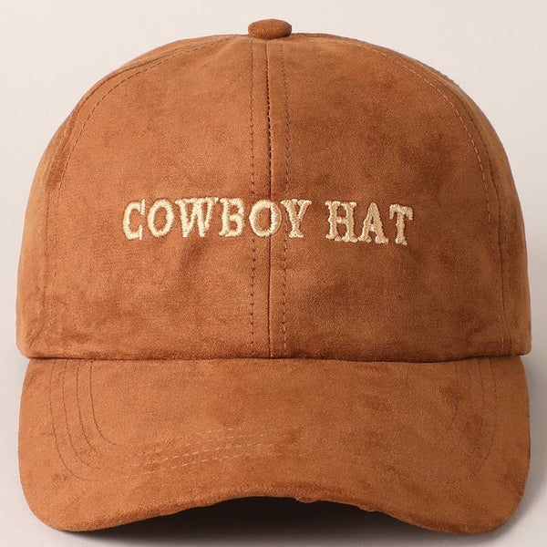 Cowboy Hat Suede Baseball Cap