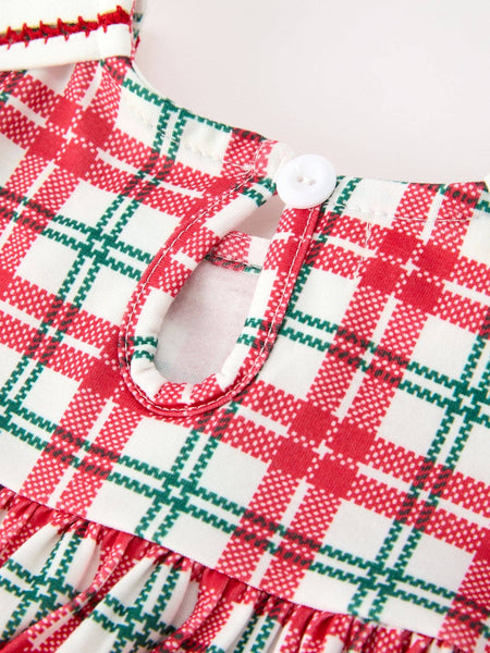 Christmas Plaid Wreath Dress