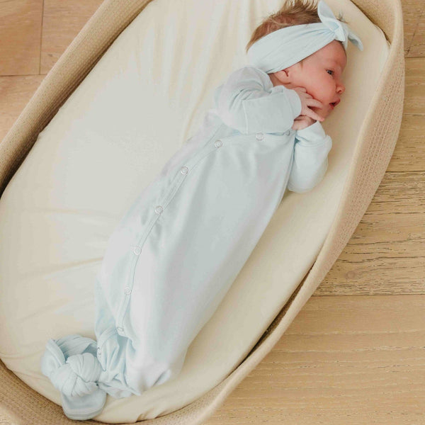 Newborn Knotted Gown - Air