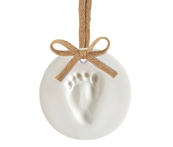 Clay Baby Prints DIY Holiday Keepsake Ornament, Burlap