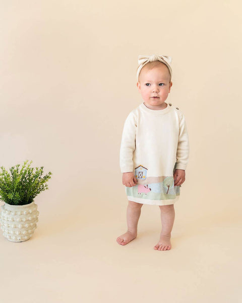Farm House Baby Knit Tunic Dress (Organic Cotton)