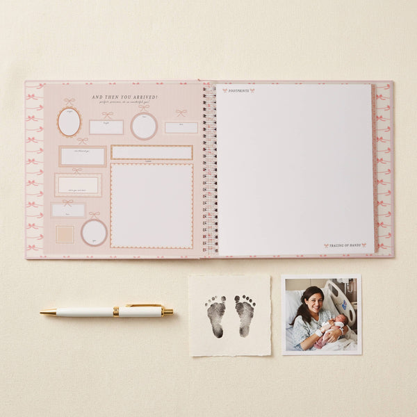 Bowkissed Blush First Year Baby Memory Book