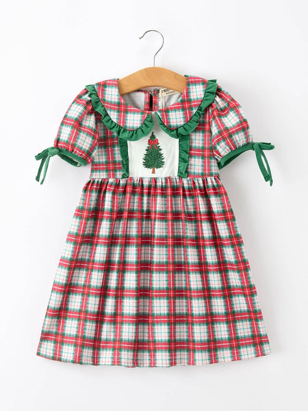 Christmas Tree Plaid Dress