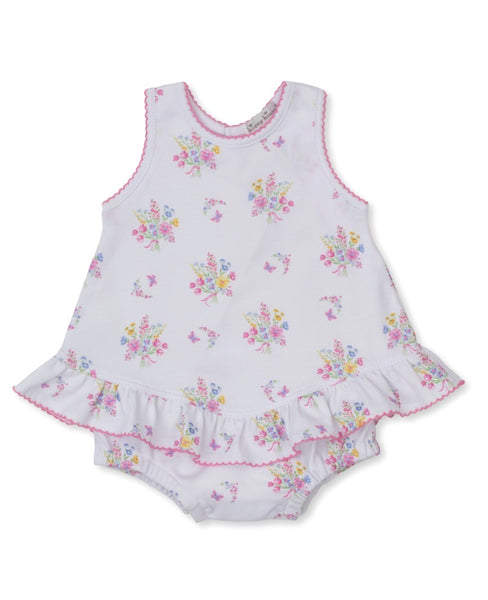 White w/ Pastel Garden