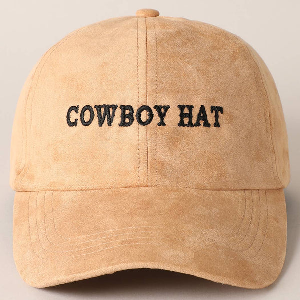 Cowboy Hat Suede Baseball Cap