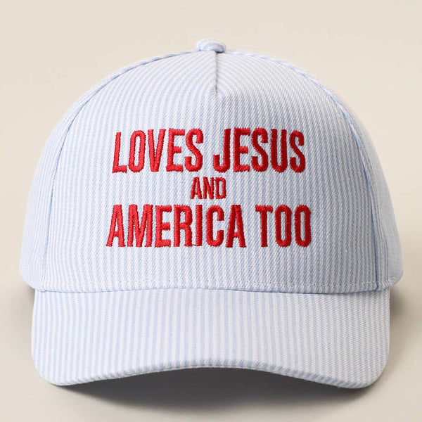 LOVES JESUS AND AMERICA TOO Hat