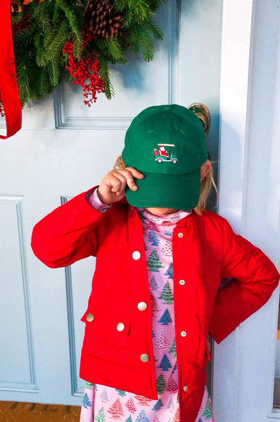 Adult Santa Golf Cart Baseball Hat