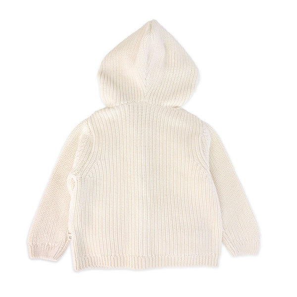 Milan Knit Hooded Button Jacket