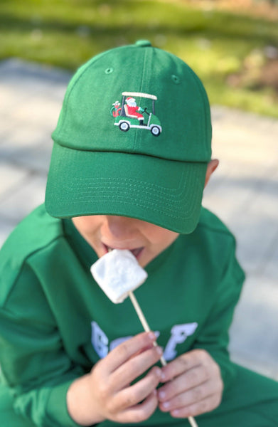 Adult Santa Golf Cart Baseball Hat