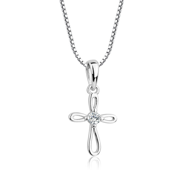 First Communion Sterling Silver Cross Necklace