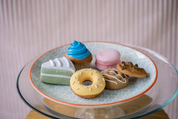 Cookie Natural Rubber Teether, Rattle & Pretend Play
