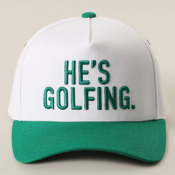 HE'S GOLFING 3D Trucker Hat