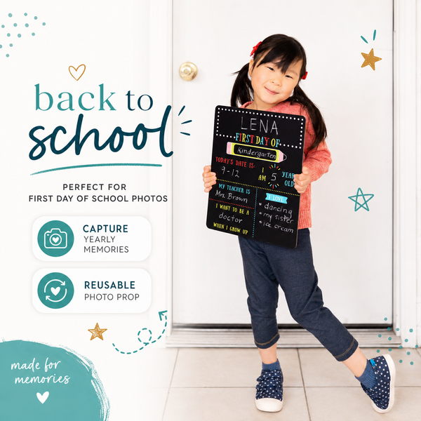 First Day and Last Day of School Reversible Chalkboard