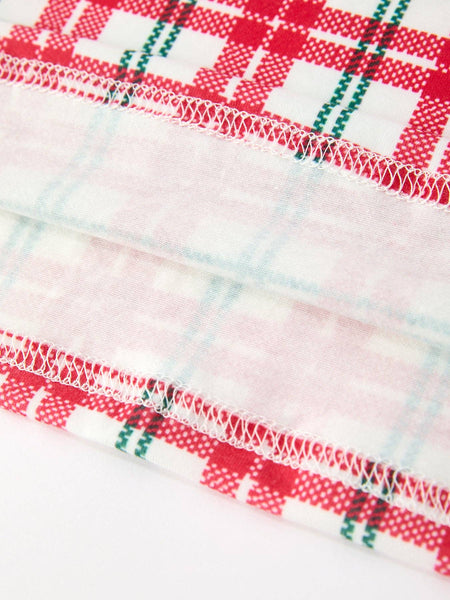 Christmas Plaid Wreath Dress