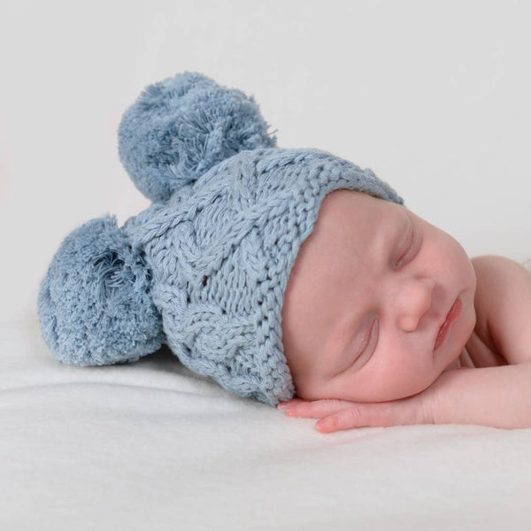 Newborn Beanie – Chambray Blue