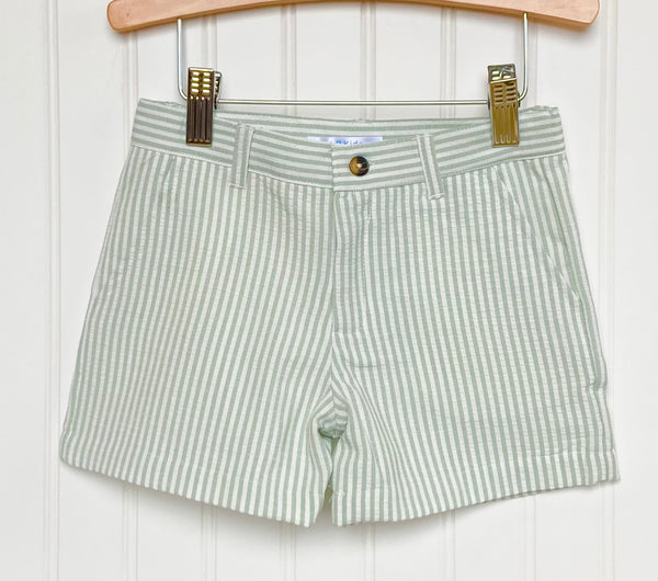 Moss Stripe Button Short