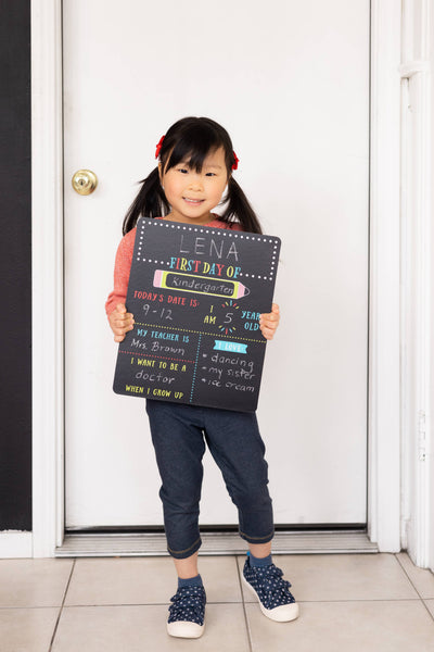 First Day and Last Day of School Reversible Chalkboard