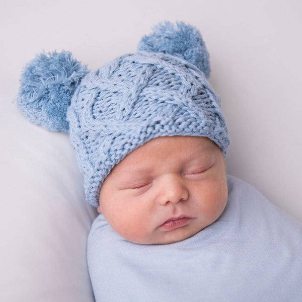 Newborn Beanie – Chambray Blue