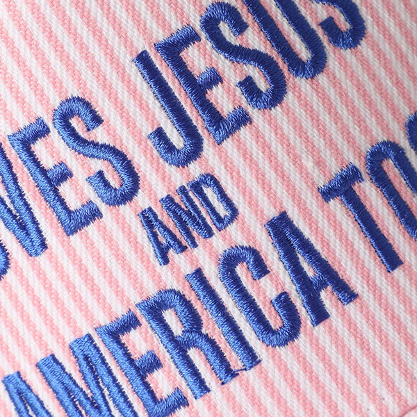 LOVES JESUS AND AMERICA TOO Hat