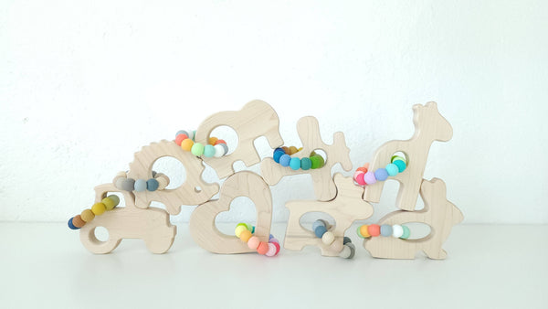 Tractor Wooden Teething Toy