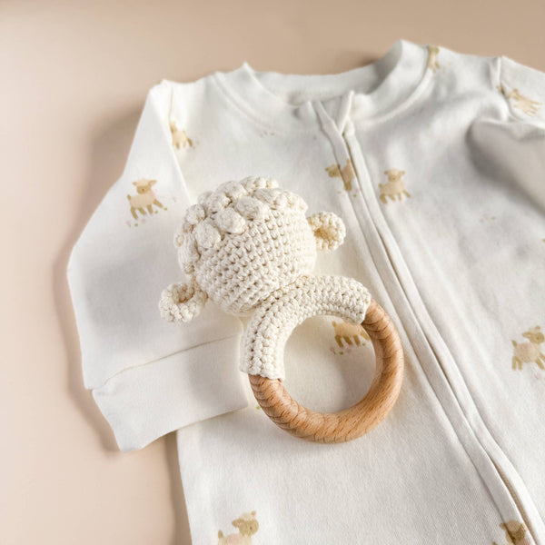 Teether Lamb Baby  Rattle