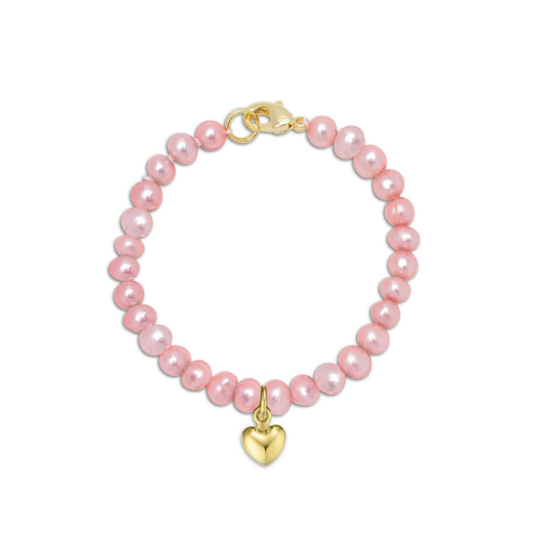 4.5" Pink Freshwater Pearl Strand Bracelet