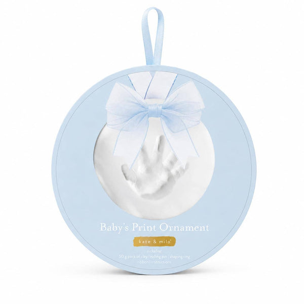 DIY Baby Print Ornament Kit with Hatbox, Blue