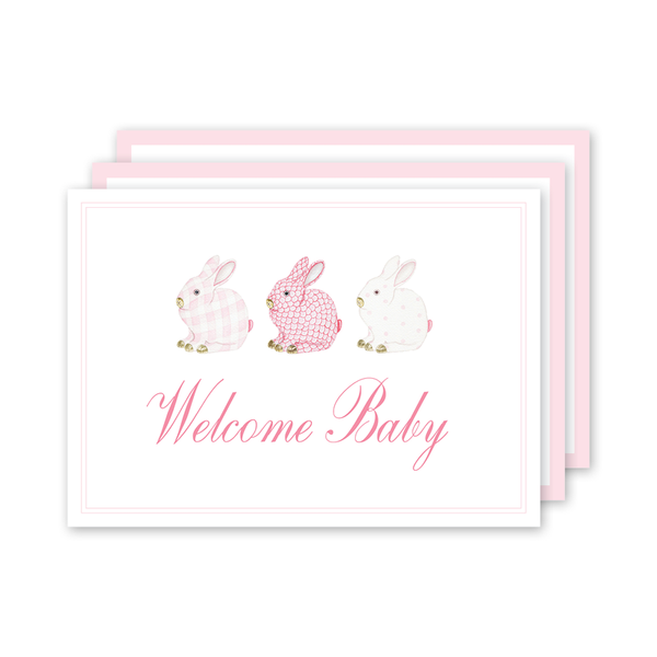 Bunnies Pink Milestone Cards