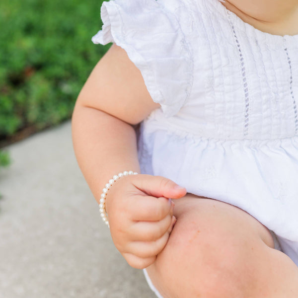 Kids Sterling Silver Freshwater Pearl Bracelet