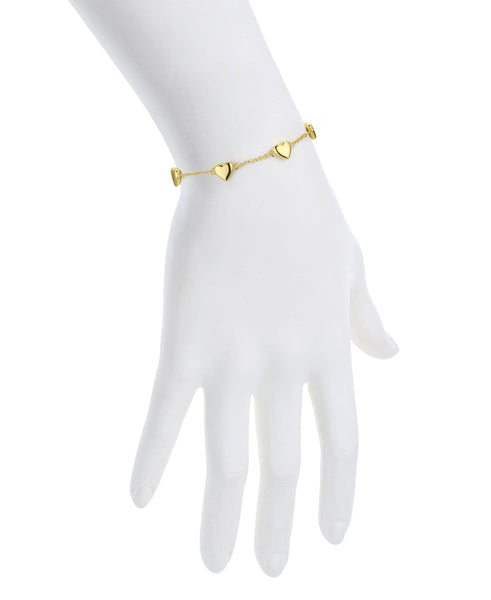 Puffed Heart Bracelet - Gold