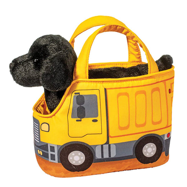Construction Truck  Sak with Black Lab