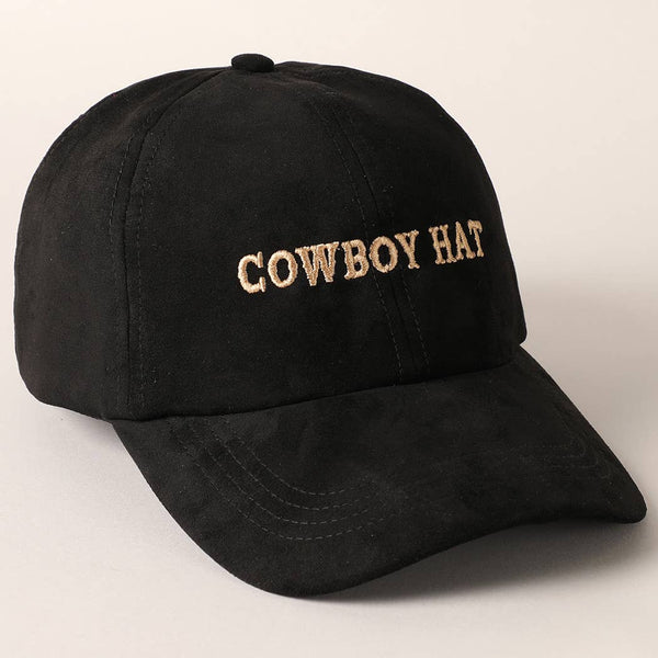 Cowboy Hat Suede Baseball Cap