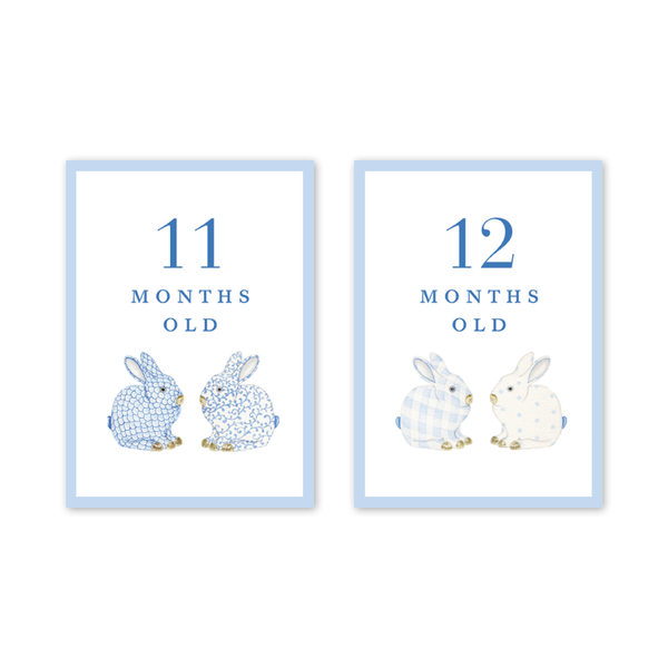 Bunnies Blue Milestone Cards