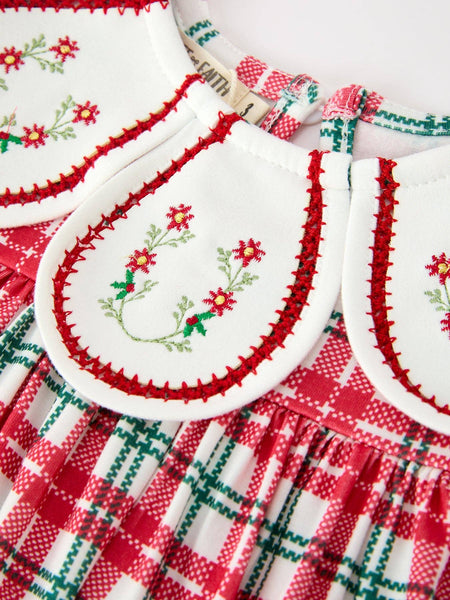 Christmas Plaid Wreath Dress