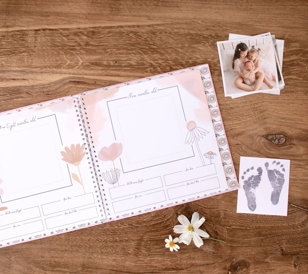 Wildflower Meadow Luxury First Year Baby Memory Book