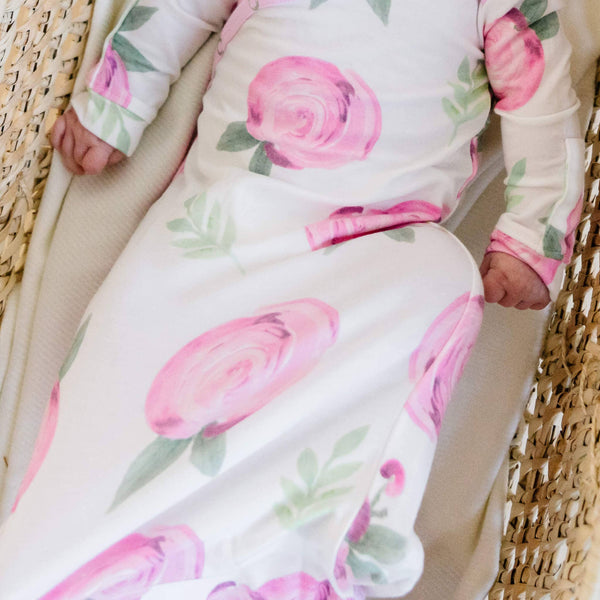 Newborn Knotted Gown - Grace