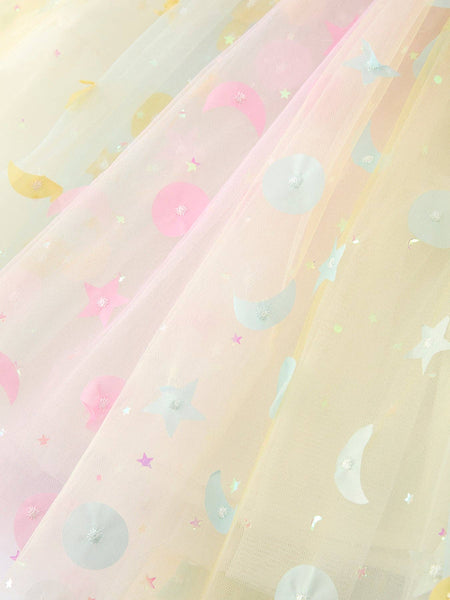 Pastel Rainbow Sequin Tulle Dress