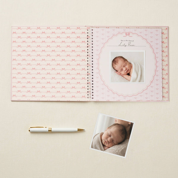 Bowkissed Blush First Year Baby Memory Book