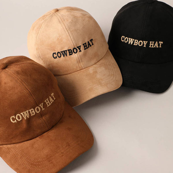 Cowboy Hat Suede Baseball Cap
