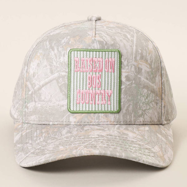 RAISED ON 90'S Camo Trucker Hat