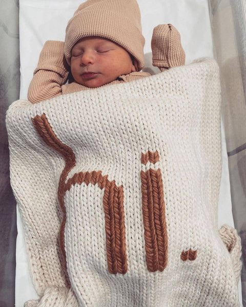 Hi. Baby Blanket Pecan
