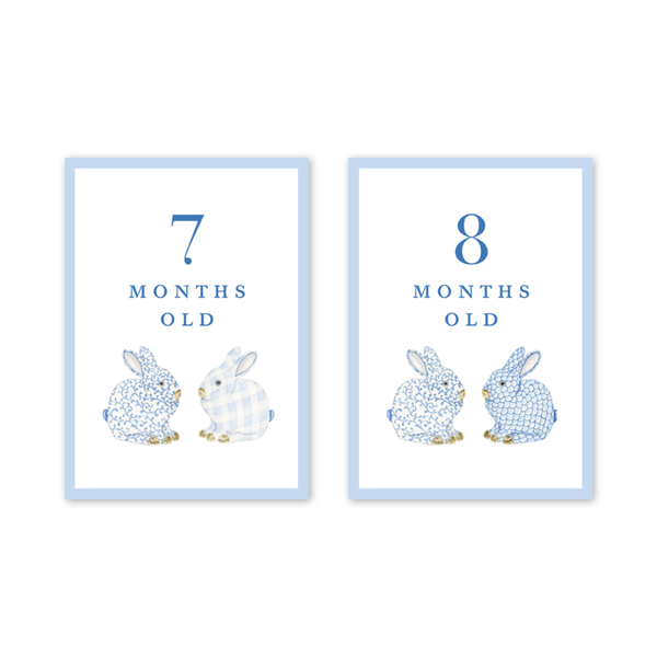 Bunnies Blue Milestone Cards
