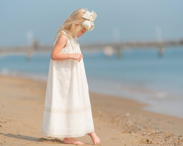 Cambridge White Sleeveless Heirloom Dress